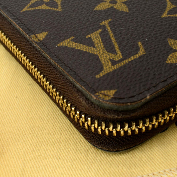 LOUIS VUITTON Monogram Canvas Zippy Long Wallet Brown