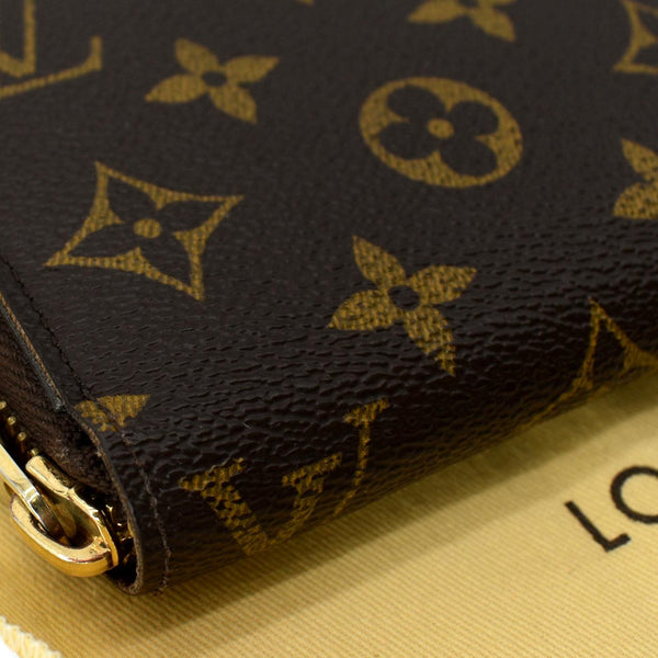 LOUIS VUITTON Monogram Canvas Zippy Long Wallet Brown