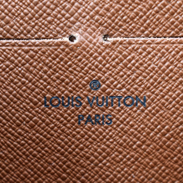 LOUIS VUITTON Monogram Canvas Zippy Long Wallet Brown