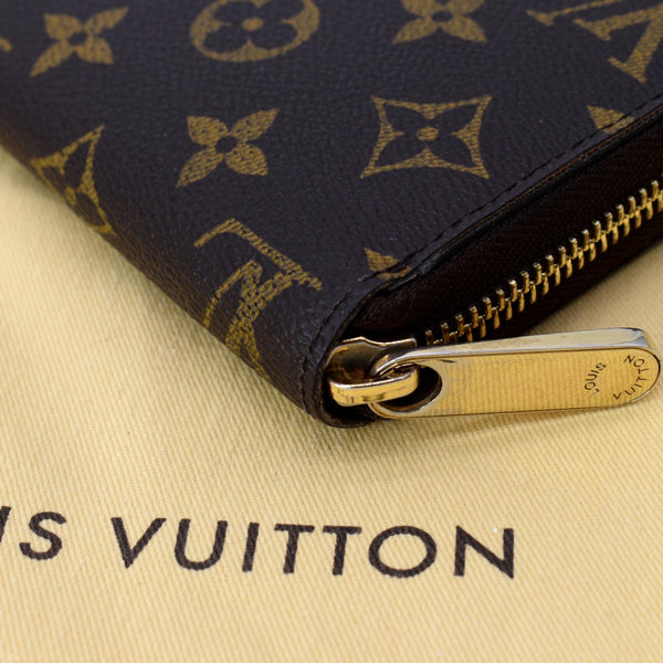 LOUIS VUITTON Monogram Canvas Zippy Long Wallet Brown