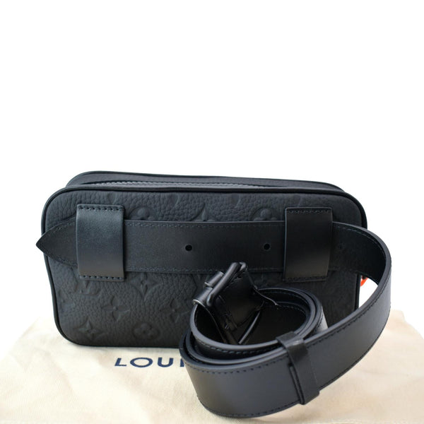 LOUIS VUITTON Volga Monogram Empreinte Chain Pochette Bum Bag Black