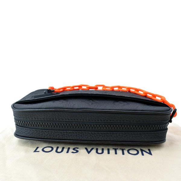 LOUIS VUITTON Volga Monogram Empreinte Chain Pochette Bum Bag Black