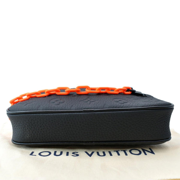 LOUIS VUITTON Volga Monogram Empreinte Chain Pochette Bum Bag Black