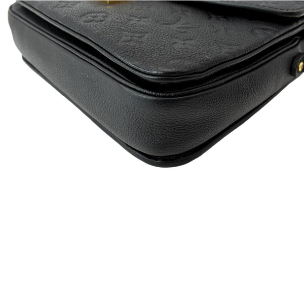 LOUIS VUITTON Metis Pochette Empreinte Leather Crossbody Bag Black