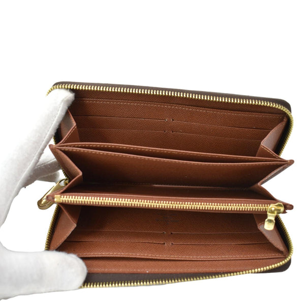 LOUIS VUITTON Monogram Canvas Zippy Long Wallet Brown