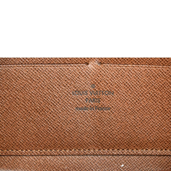 LOUIS VUITTON Monogram Canvas Zippy Long Wallet Brown