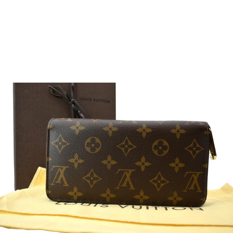 LOUIS VUITTON Monogram Canvas Zippy Long Wallet Brown