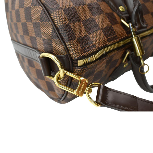 LOUIS VUITTON Speedy 30 Bandouliere Damier Ebene Satchel Bag Brown