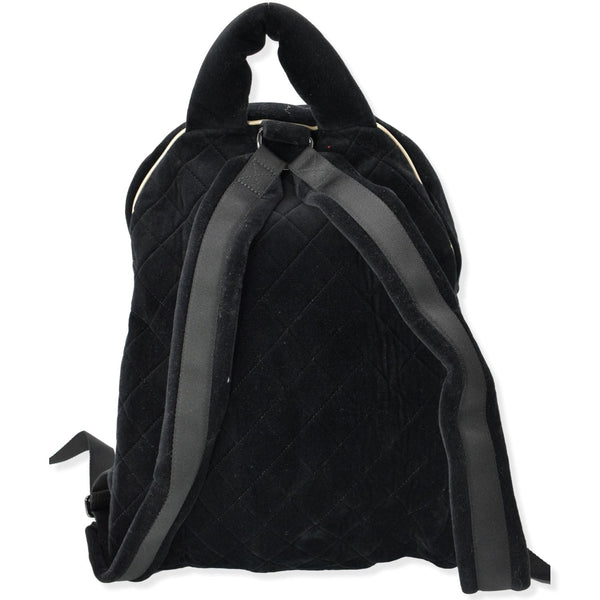 Chanel Coco Neige Front Pocket Quilted Velvet Backpack Bag