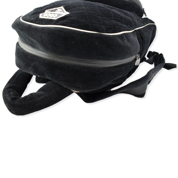 Chanel Coco Neige Front Pocket Quilted Velvet Backpack Bag