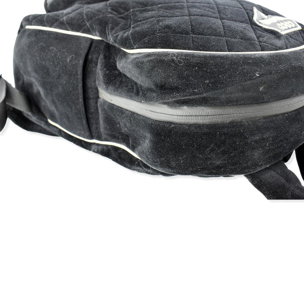 Chanel Coco Neige Front Pocket Quilted Velvet Backpack Bag