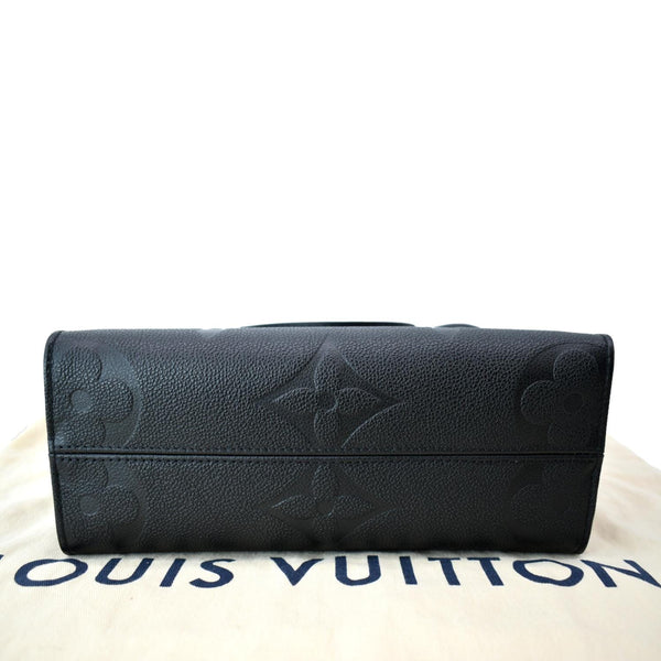 LOUIS VUITTON Onthego PM Monogram Empreinte Tote Shoulder Bag Black