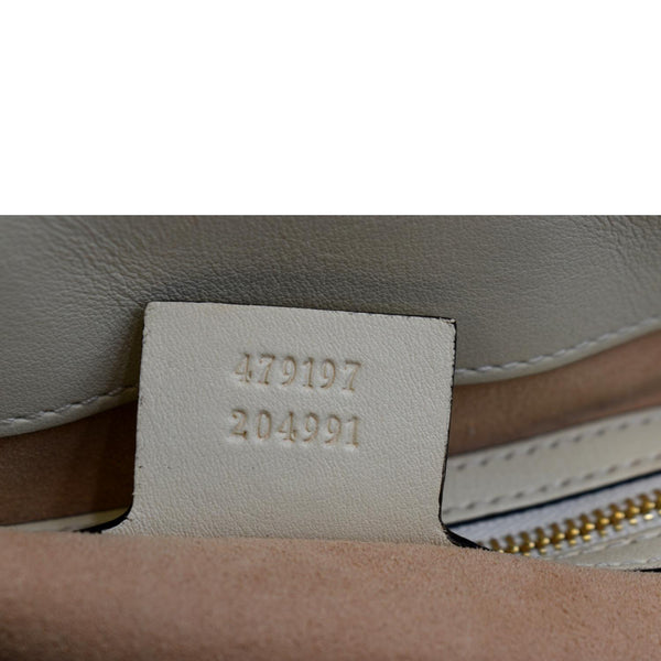 GUCCI Padlock Medium GG Supreme Canvas Shoulder Bag Beige 479197