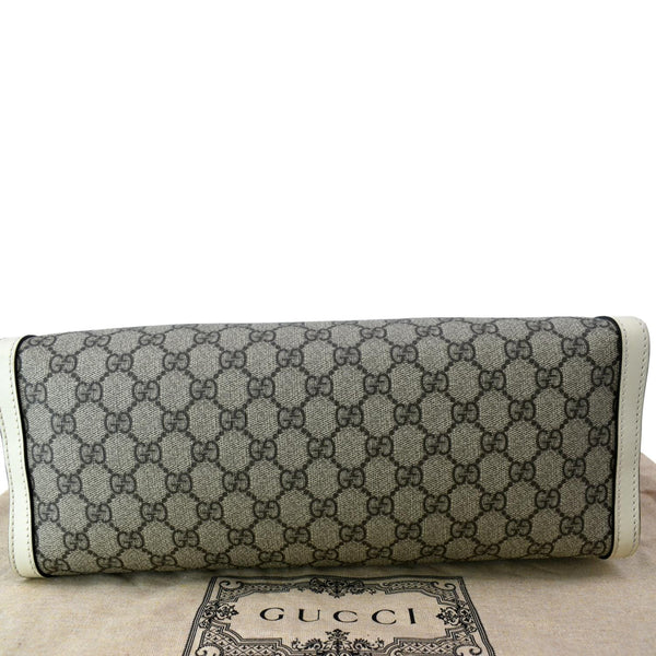 GUCCI Padlock Medium GG Supreme Canvas Shoulder Bag Beige 479197