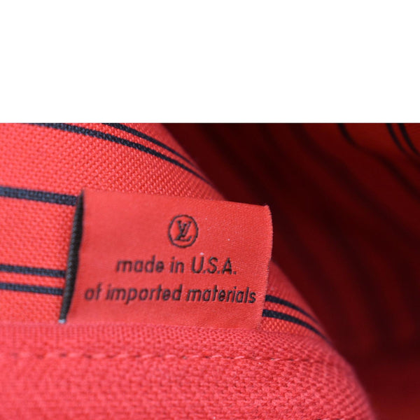 LOUIS VUITTON Neverfull MM Damier Ebene Tote Bag Brown