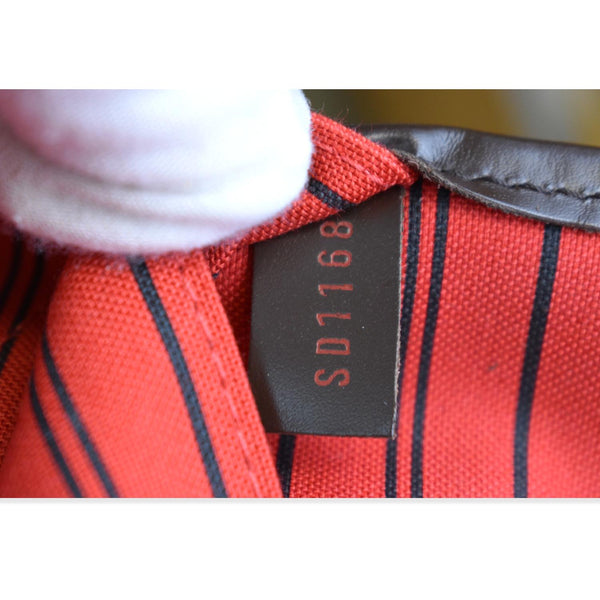 LOUIS VUITTON Neverfull MM Damier Ebene Tote Bag Brown