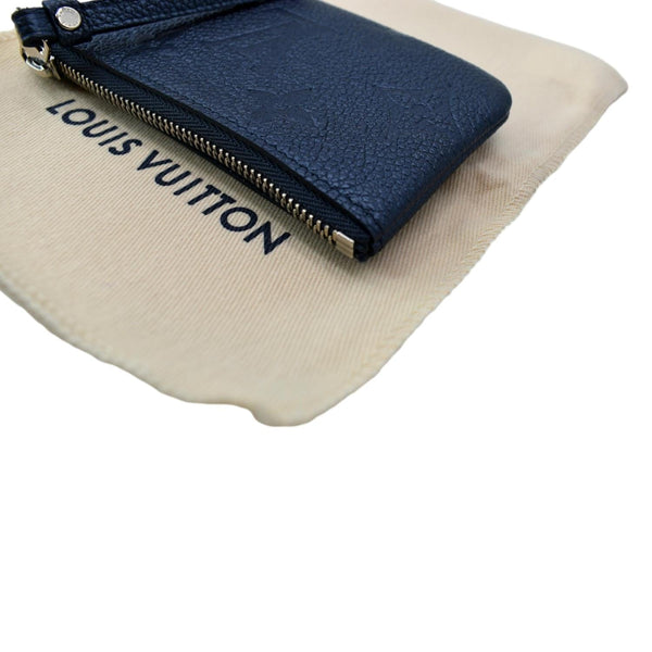LOUIS VUITTON Key Pouch Empreinte Leather Wallet Blue