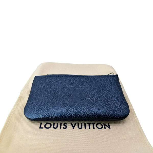 LOUIS VUITTON Key Pouch Empreinte Leather Wallet Blue