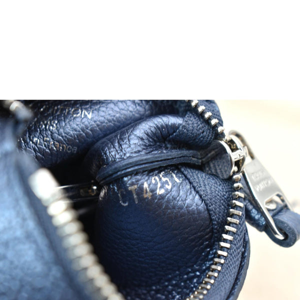 LOUIS VUITTON Key Pouch Empreinte Leather Wallet Blue