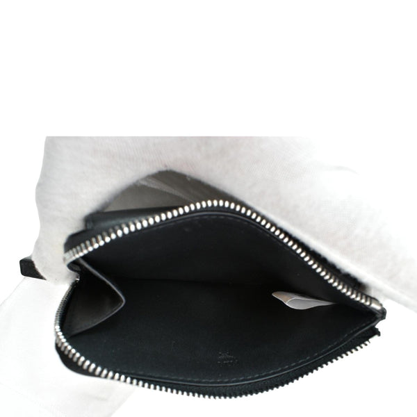 MCM Patricia Mini Visetos Coated Canvas Card Case Wallet Black