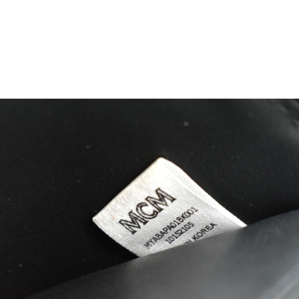 MCM Patricia Mini Visetos Coated Canvas Card Case Wallet Black