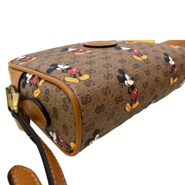 GUCCI x Disney Mickey Mouse GG Supreme Coated Canvas Crossbody Bag Brown 602536
