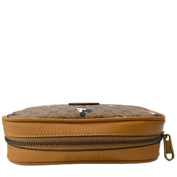 GUCCI x Disney Mickey Mouse GG Supreme Coated Canvas Crossbody Bag Brown 602536