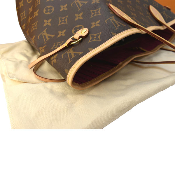 LOUIS VUITTON Neverfull MM Monogram Canvas Tote Bag Brown