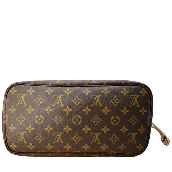 LOUIS VUITTON Neverfull MM Monogram Canvas Tote Bag Brown