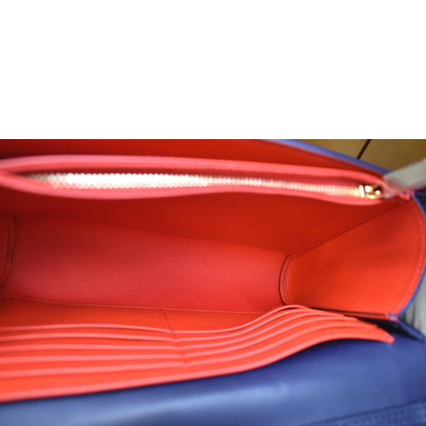 CHRISTIAN LOUBOUTIN Paloma Leather Patent Pearl Spikes Crossbody Bag Blue