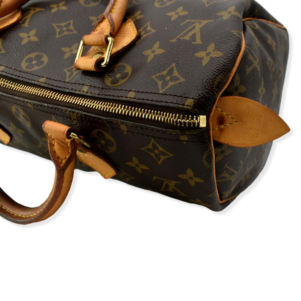 LOUIS VUITTON Speedy 30 Monogram Canvas Satchel Bag Brown - Hot Deals