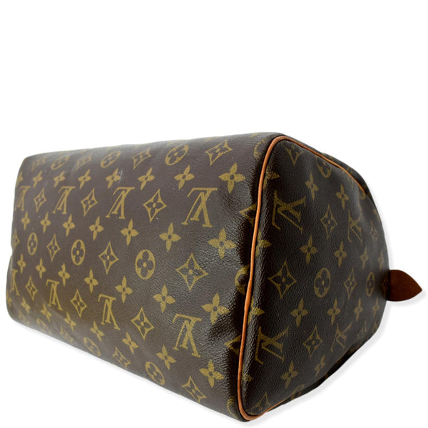 LOUIS VUITTON Speedy 30 Monogram Canvas Satchel Bag Brown - Hot Deals