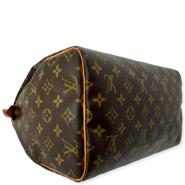 LOUIS VUITTON Speedy 30 Monogram Canvas Satchel Bag Brown - Hot Deals
