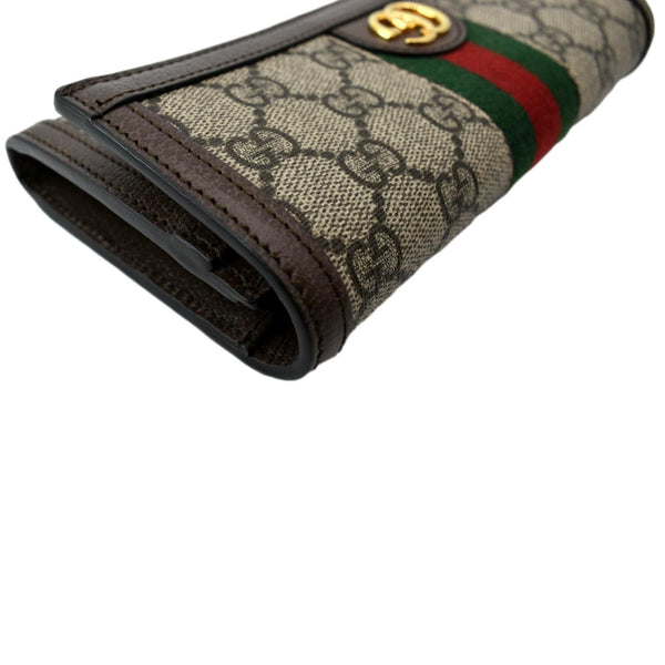 GUCCI Ophidia GG Continental Supreme Canvas Wallet Beige 523153