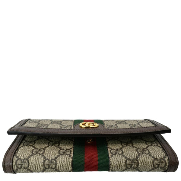 GUCCI Ophidia GG Continental Supreme Canvas Wallet Beige 523153