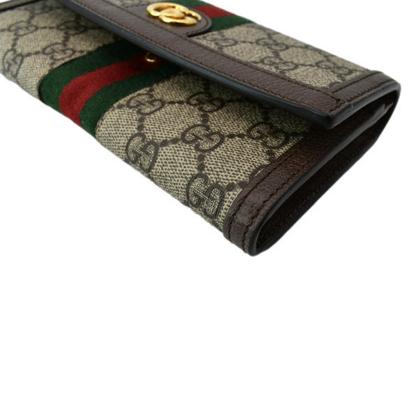 GUCCI Ophidia GG Continental Supreme Canvas Wallet Beige 523153