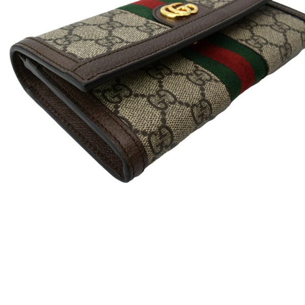 GUCCI Ophidia GG Continental Supreme Canvas Wallet Beige 523153