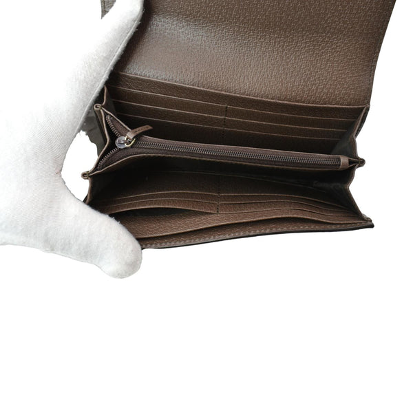 GUCCI Ophidia GG Continental Supreme Canvas Wallet Beige 523153