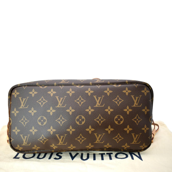 LOUIS VUITTON Neverfull MM Monogram Canvas Tote Bag Brown