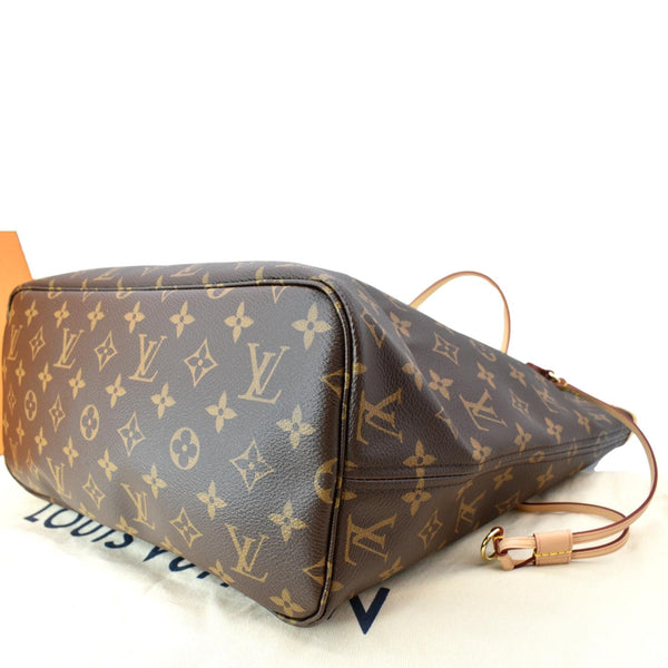 LOUIS VUITTON Neverfull MM Monogram Canvas Tote Bag Brown