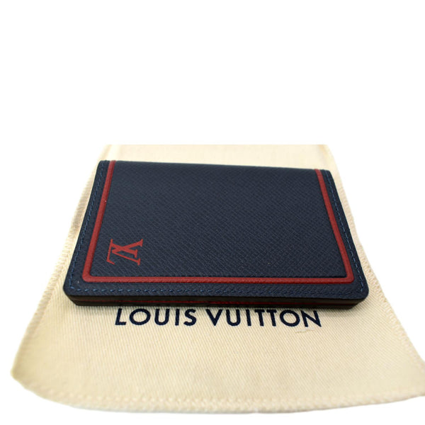 LOUIS VUITTON Taiga Leather Pocket Organizer Marine