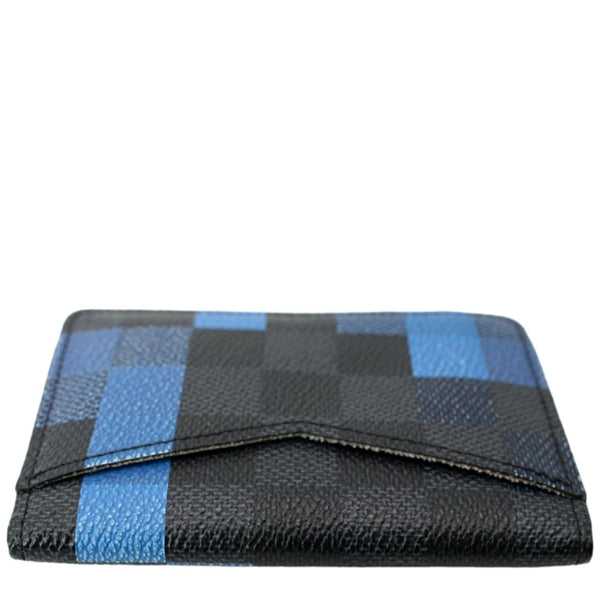 LOUIS VUITTON Pocket Damier Graphite Organizer Wallet Blue