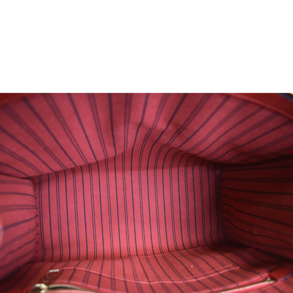 LOUIS VUITTON Pont-Neuf GM Empreinte Leather Satchel Bag Red