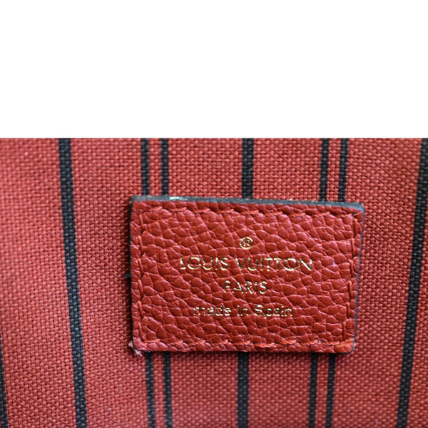 LOUIS VUITTON Pont-Neuf GM Empreinte Leather Satchel Bag Red