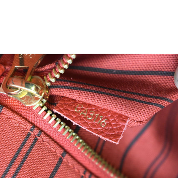 LOUIS VUITTON Pont-Neuf GM Empreinte Leather Satchel Bag Red