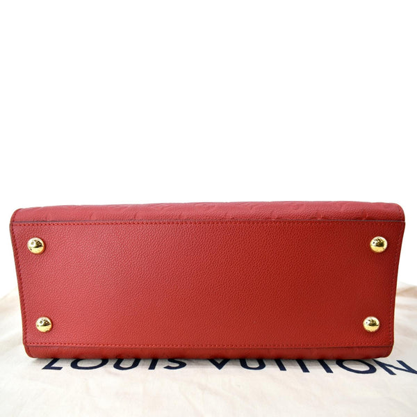 LOUIS VUITTON Pont-Neuf GM Empreinte Leather Satchel Bag Red