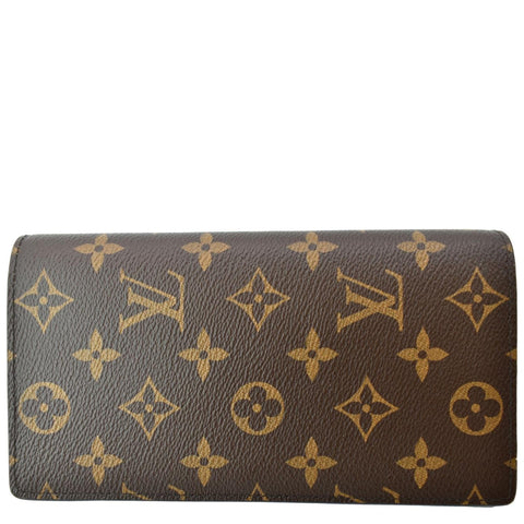 LOUIS VUITTON Brazza Monogram Canvas Bifold Long Wallet Brown