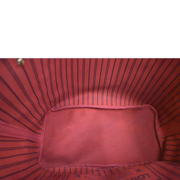 LOUIS VUITTON Neverfull MM Damier Ebene Shoulder Bag Brown