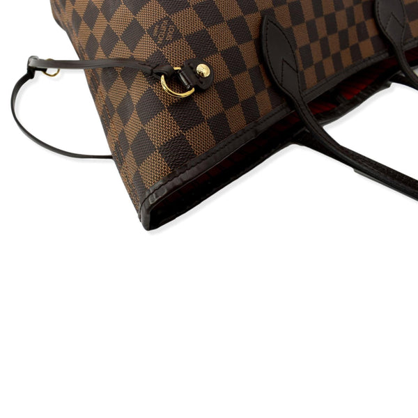LOUIS VUITTON Neverfull MM Damier Ebene Shoulder Bag Brown