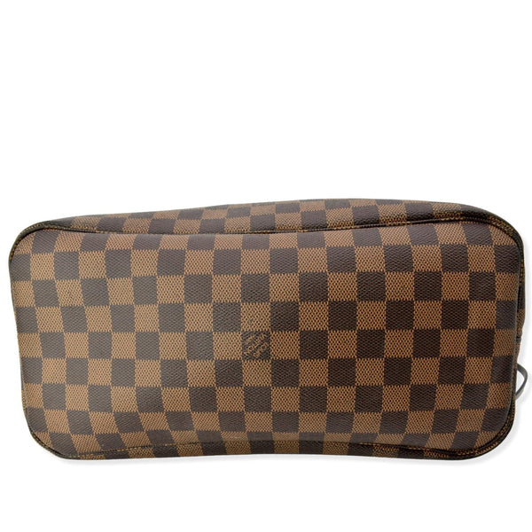LOUIS VUITTON Neverfull MM Damier Ebene Shoulder Bag Brown